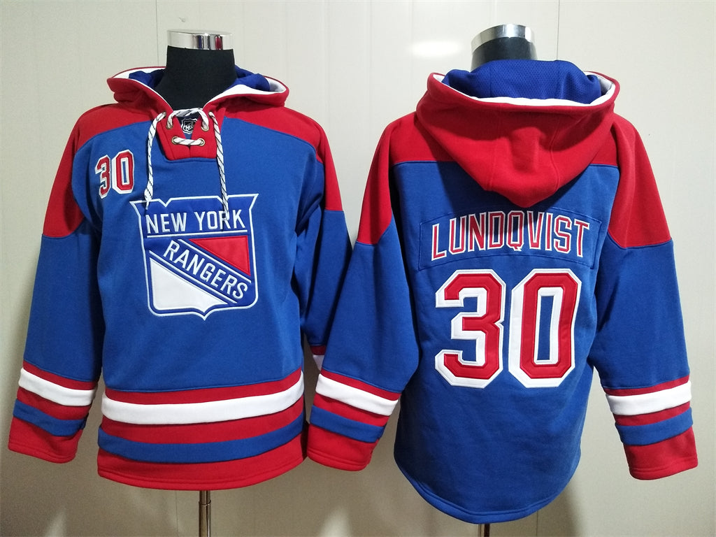 New York Rangers Hoodie #30 LUNDQ VIST