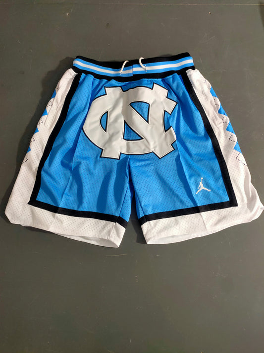 North Carolina JUST DON blue dense embroidery pocket pants