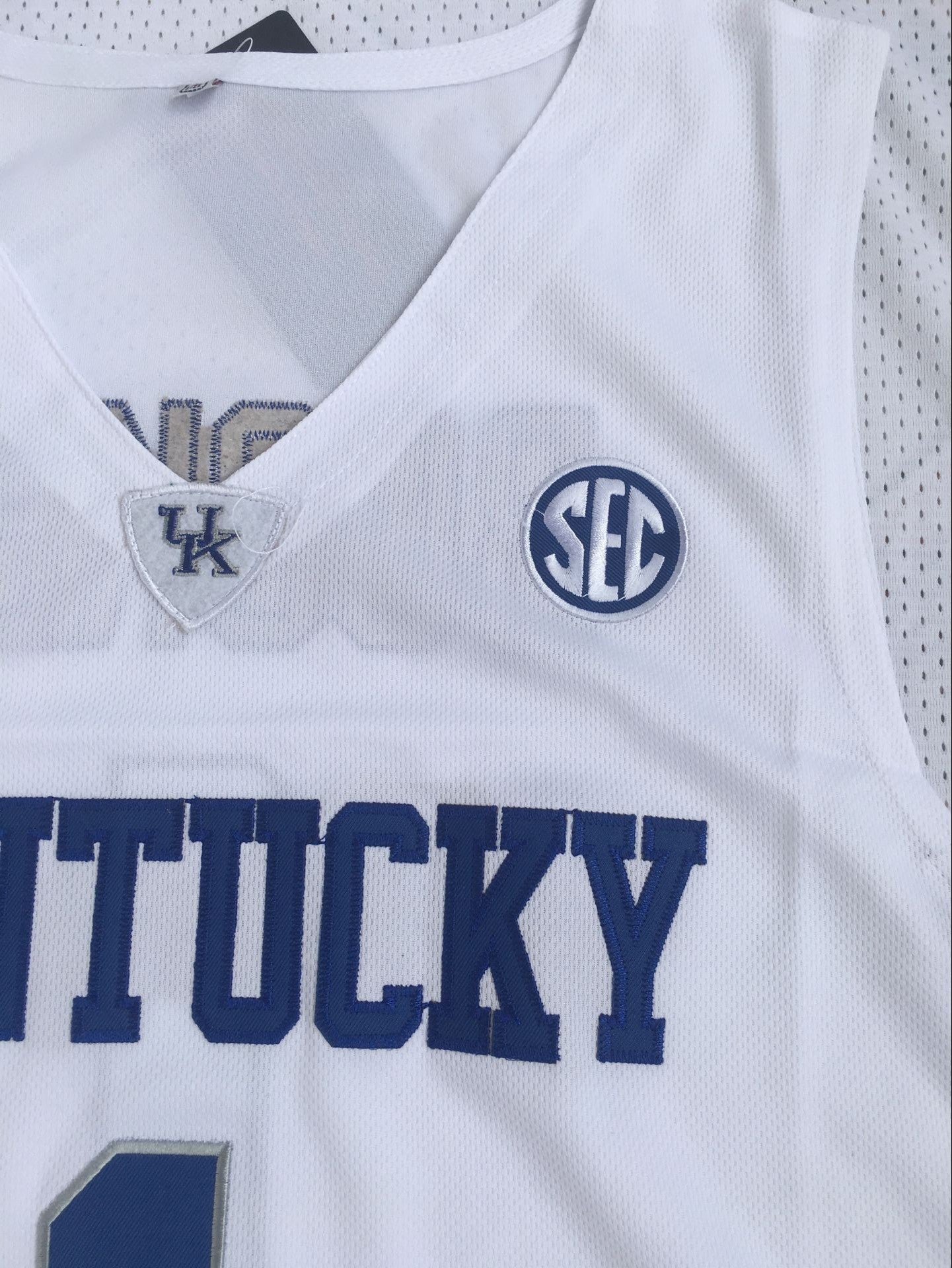 NCAA Kentucky No. 1 Booker White University Embroidered Jersey