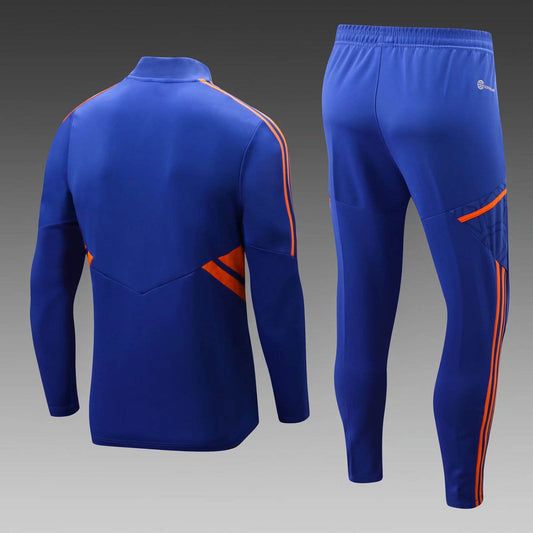 2022/2023 Lyon Half-Pull Training Suit Blue Football Shirt