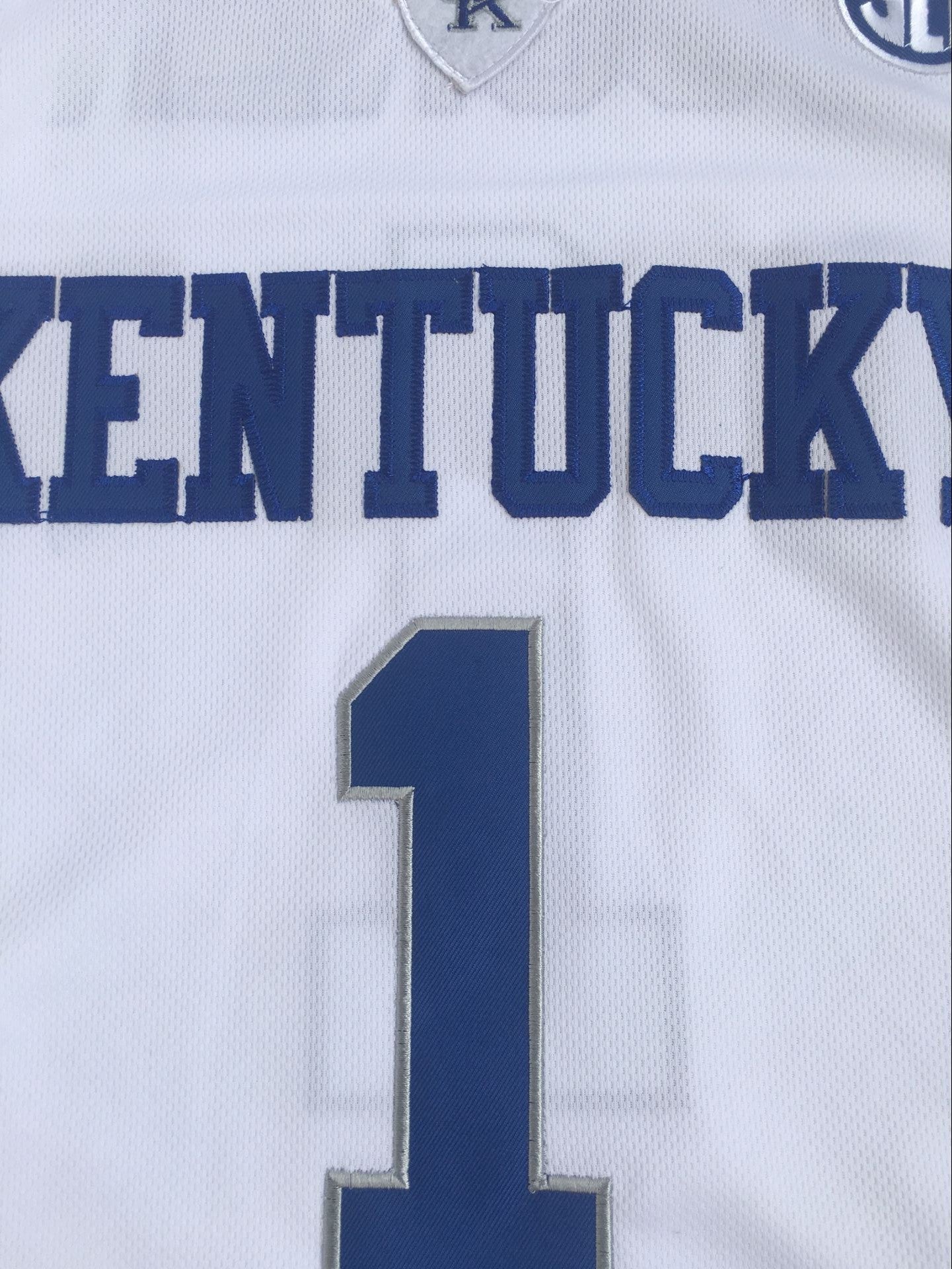 NCAA Kentucky No. 1 Booker White University Embroidered Jersey