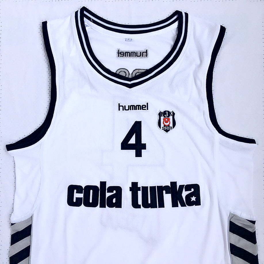 Iverson Turkish League No. 4 White Embroidered Jersey