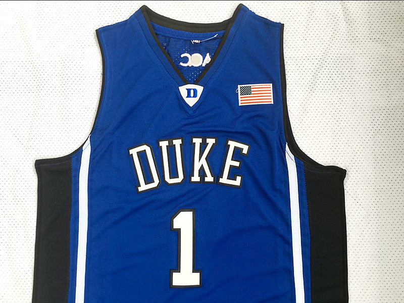 NCAA Duke University No. 1 Irving blue embroidered jersey