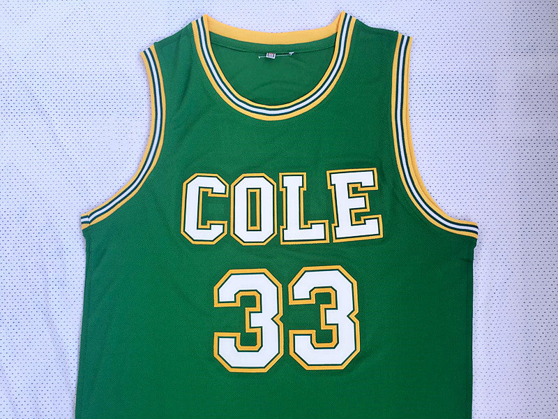 Cole High School Shaquille O'Neal No. 33 Green Jersey