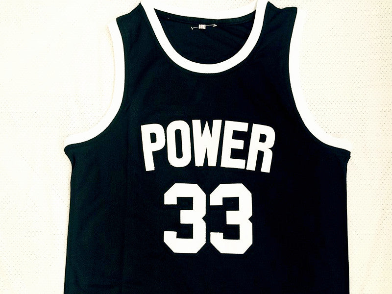 Kareem Abdul-Jabbar No. 33 High School Black Embroidered Jersey