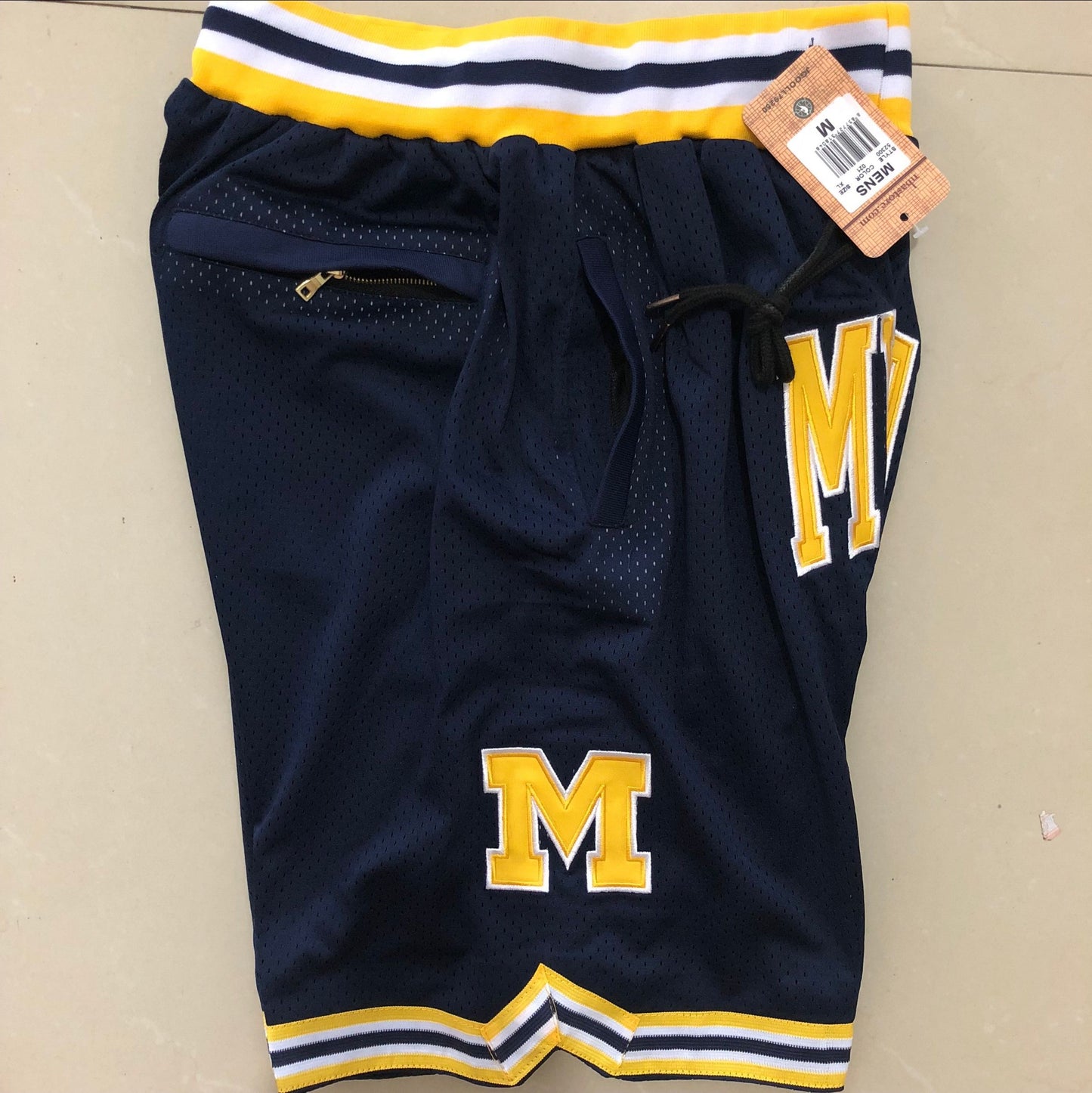 University of Michigan JUST DON dark blue dense embroidery pocket pants