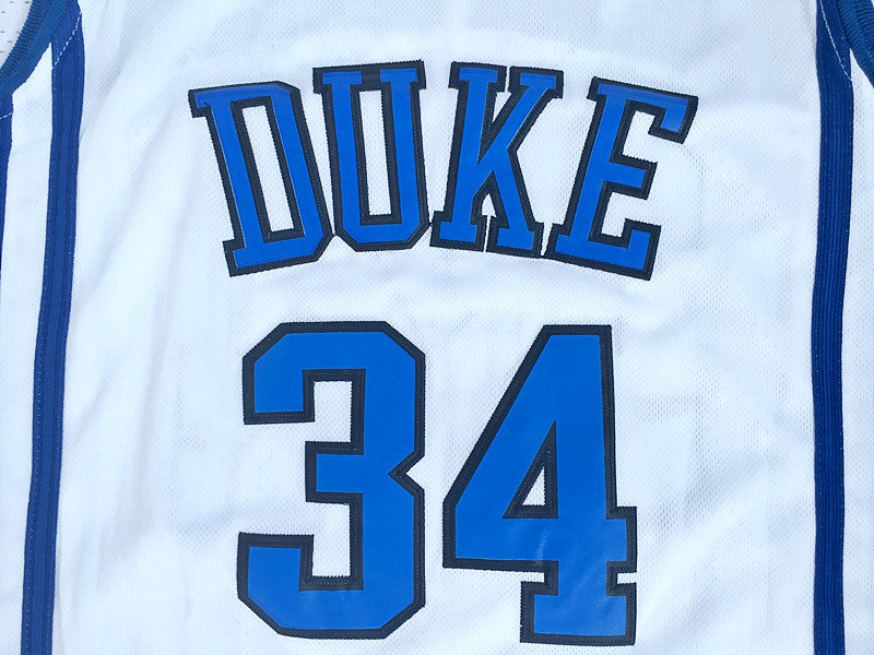 NCAA Duke University No. 34 Wendell Carter white embroidered jersey