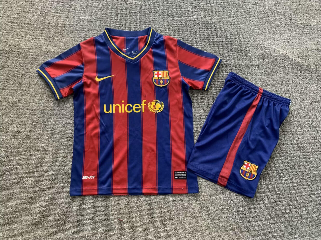 2009/2010 Retro Kids Size Barcelona Home Football Shirt 1:1 Thai Quality