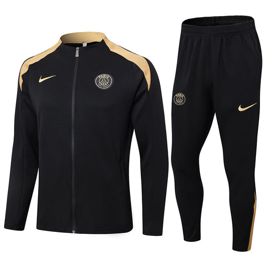 2024-25 Black  Paris Football Half Pull Training Suit