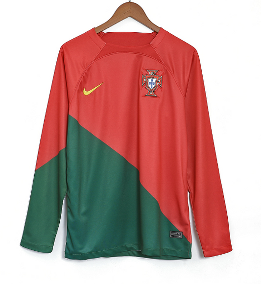 2022 FIFA World Cup Portugal Home Football long sleeve jersey