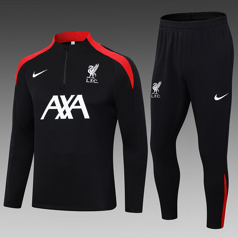 2024-25  Black  Liverpool Football Half Pull Training Suit