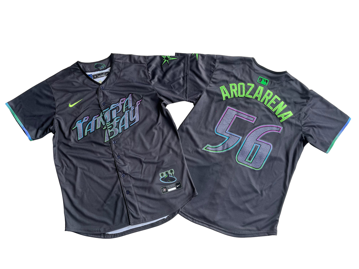 Men's Tampa Bay Rays Randy Arozarena #56Charcoal 2024 City Connect Limited Player Jersey