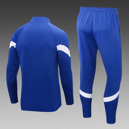 2022/2023 Olympique de Marseille Half-Pull Training Suit Blue Football Jersey