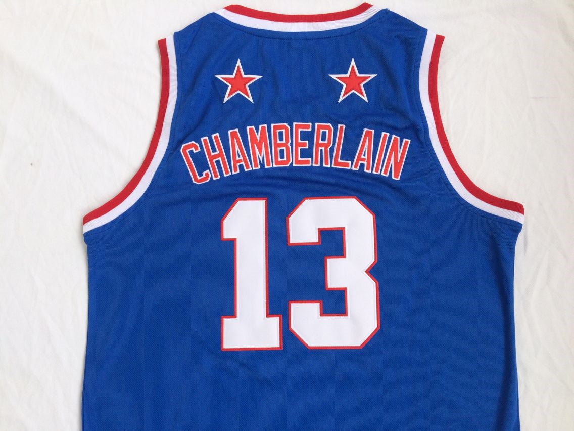 Harlem Basketball Team Wilt Chamberlain No. 13 Blue Jersey