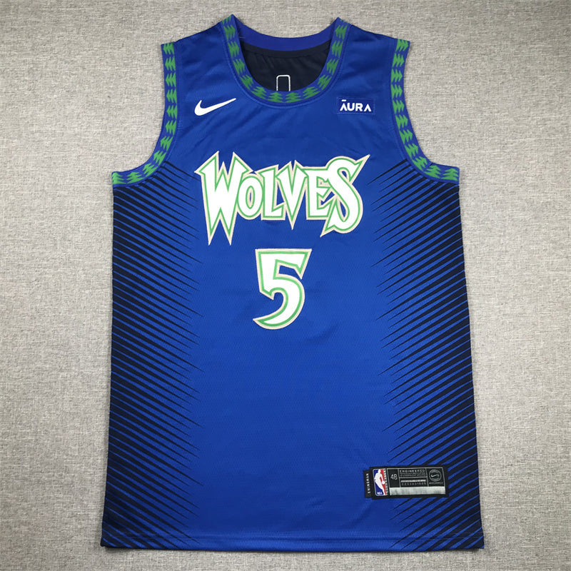 Timberwolves #5 Blue City Edition Jersey