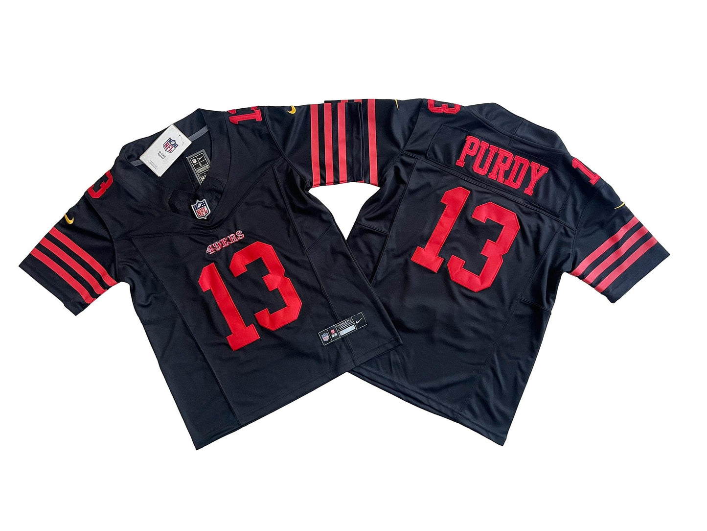 San Francisco 49ers 13# Brock Purdy Youth Nike Vapor F.U.S.E. Limited Jersey-Black