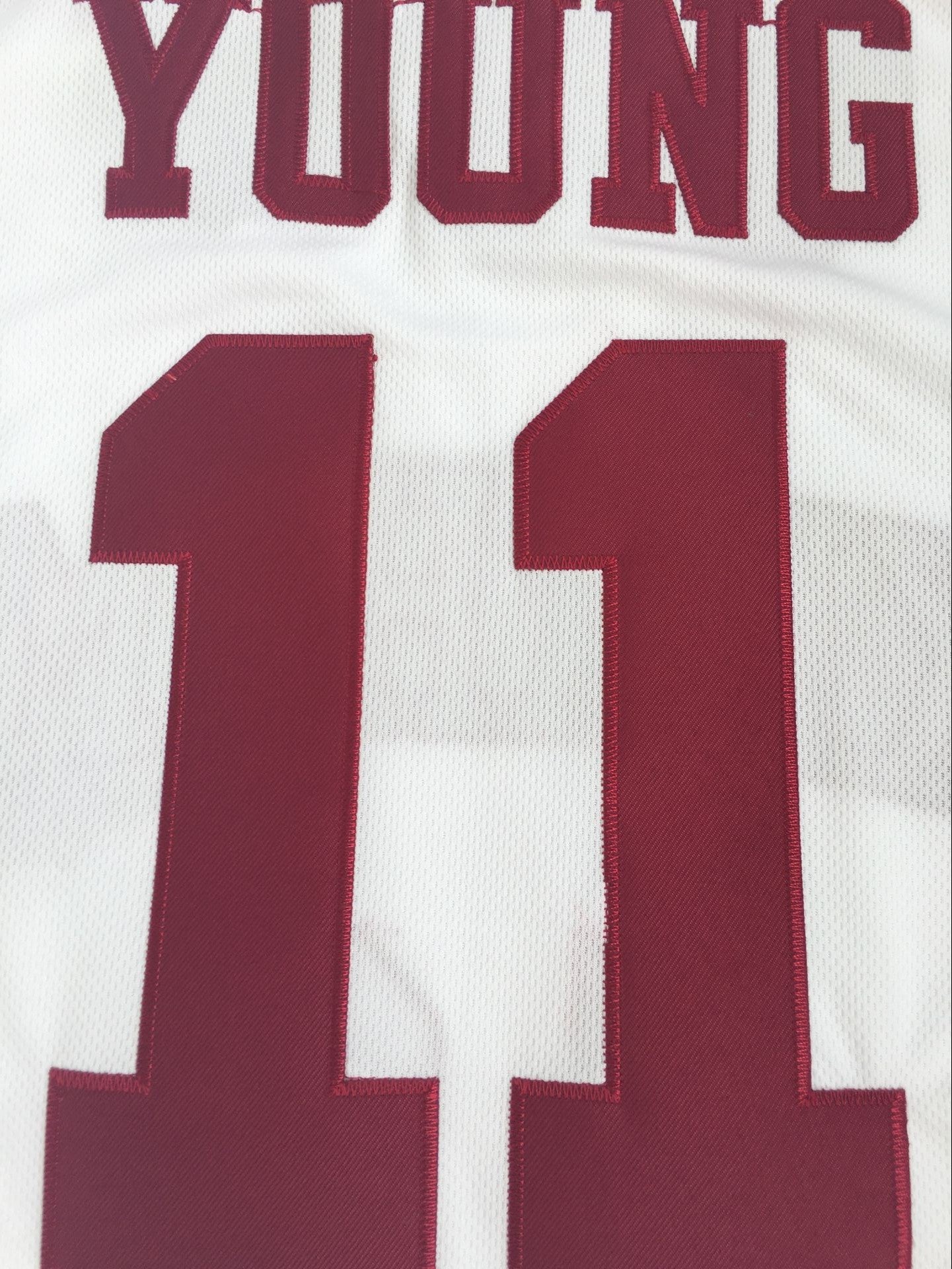 University of Oklahoma No. 11 Trae Young White Embroidered Jersey