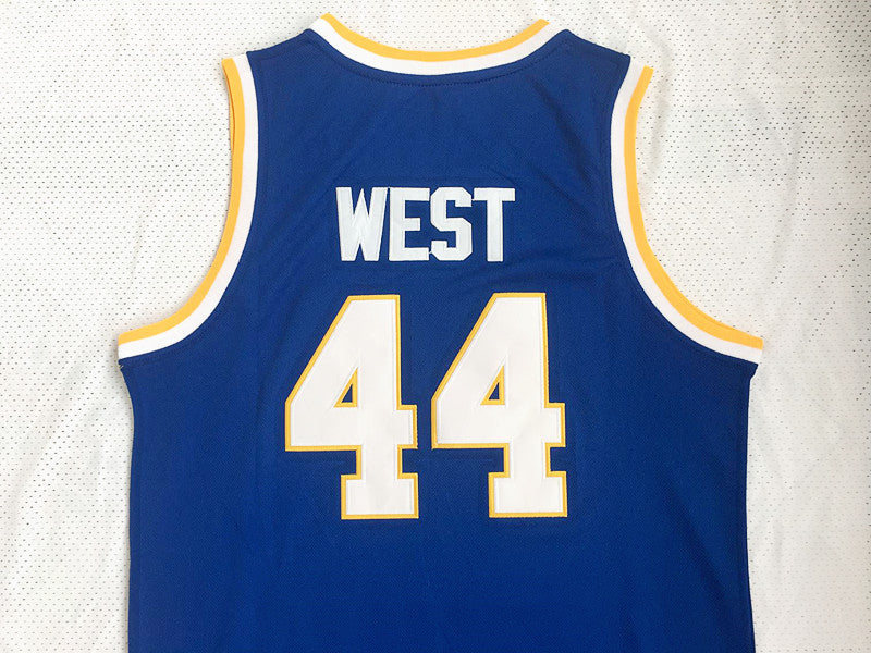 Jerry West Jerry West No. 44 University Blue Jersey