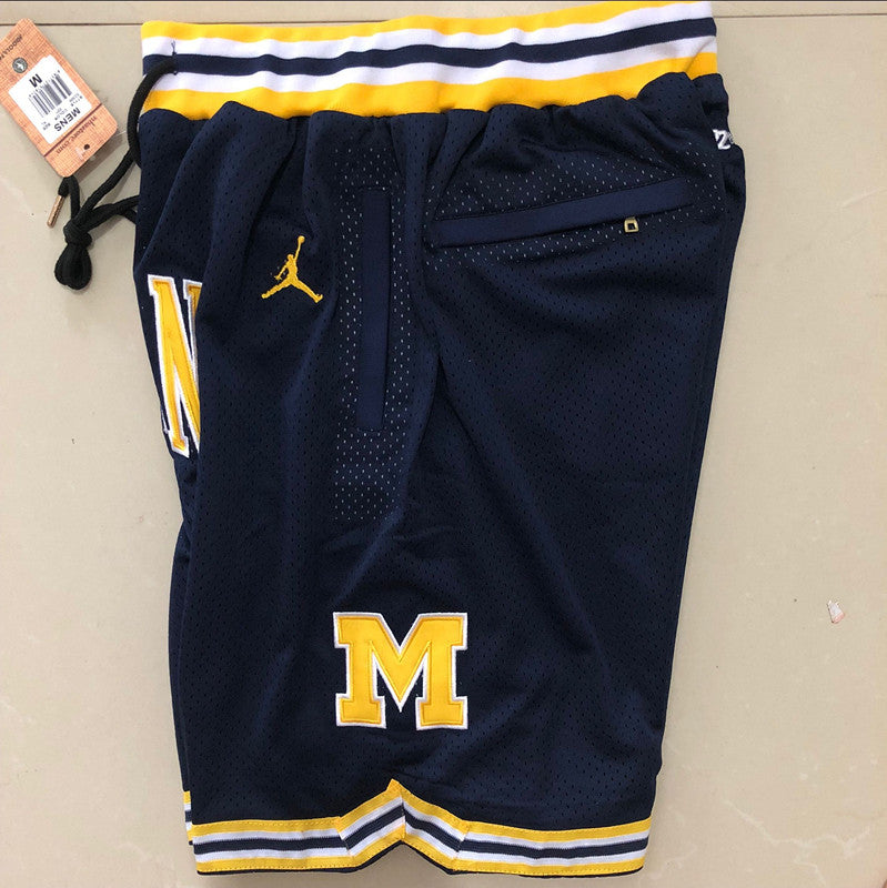 University of Michigan JUST DON dark blue dense embroidery pocket pants