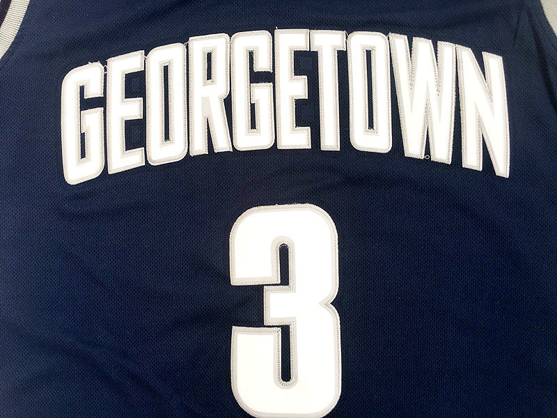 NCAA Georgetown University No. 3 Allen Iverson dark blue jersey