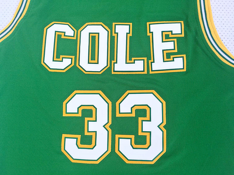 Cole High School Shaquille O'Neal No. 33 Green Jersey