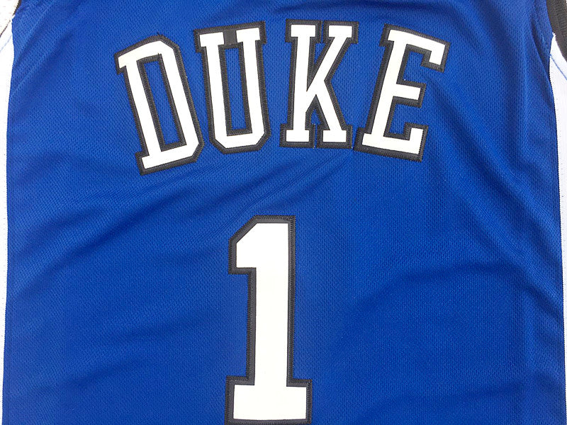 NCAA Duke University No. 1 Irving blue embroidered jersey