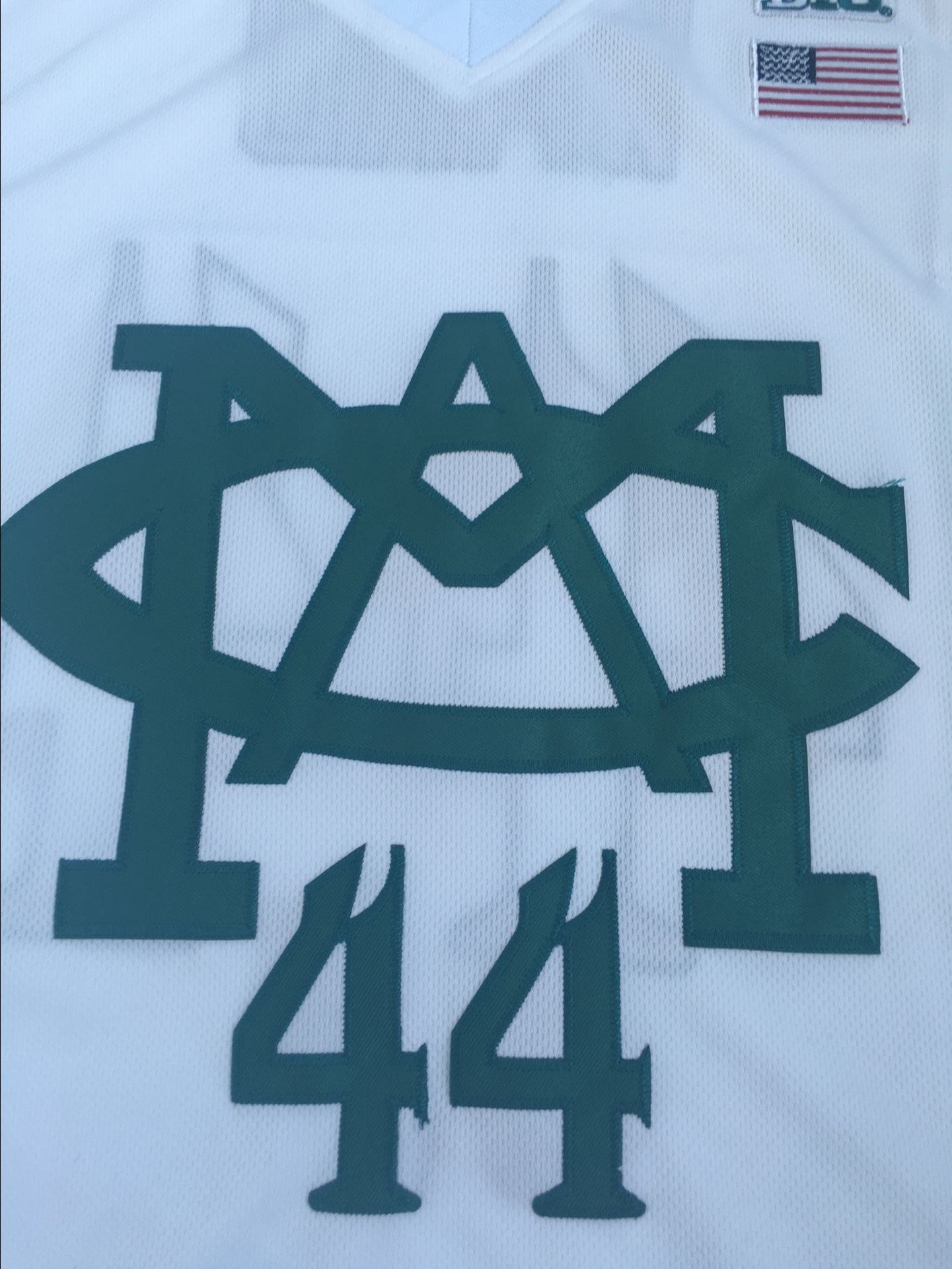 NCAA University of Michigan No. 44 WARD white embroidered jersey