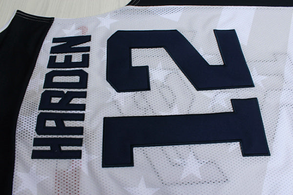 2012 American Dream Team No. 12 Harden White Embroidered Jersey