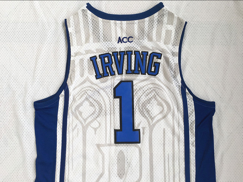 NCAA Duke University No. 1 Irving white embroidered jersey