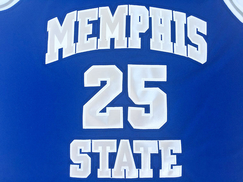 NCAA Memphis State No. 25 Hardaway blue jersey