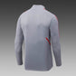 2022/2023 Lyon Half-Pull Training Suit Grey Football Shirt