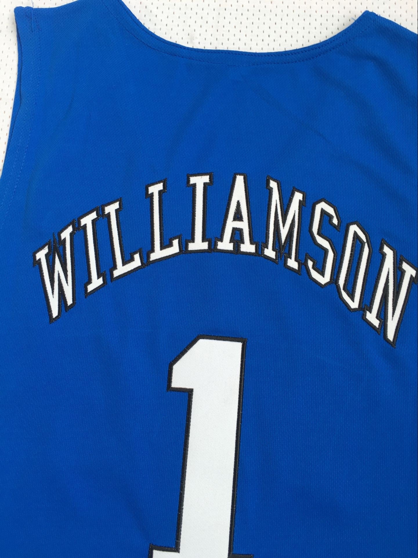 NCAA Duke University No. 1 Zion Williamson Blue Embroidered Jersey