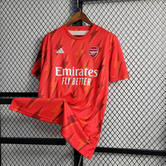 2023/2024 Arsenal Training Wear Red Soccer Jersey