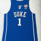 NCAA Duke University No. 1 Zion Williamson Blue Embroidered Jersey