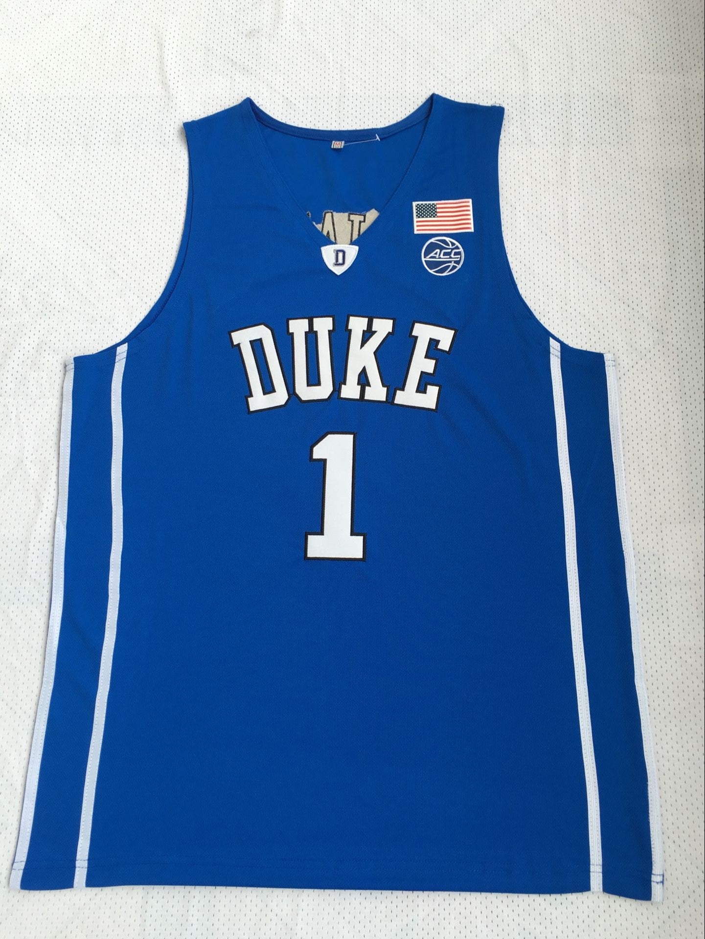 NCAA Duke University No. 1 Zion Williamson Blue Embroidered Jersey