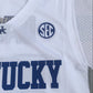 NCAA University of Kentucky No. 23 Davis White University Embroidered Jersey