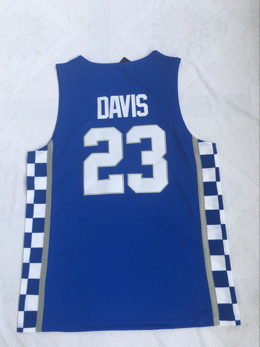 NCAA University of Kentucky No. 23 Davis Blue University Embroidered Jersey