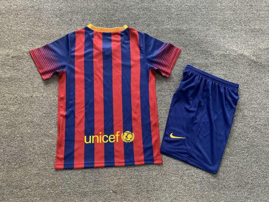 2013/2014 Retro Kids Size Barcelona Home Football Shirt 1:1 Thai Quality