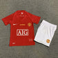 2007/2008 Retro Kids Size Manchester United Home Football Shirt 1:1 Thai Quality