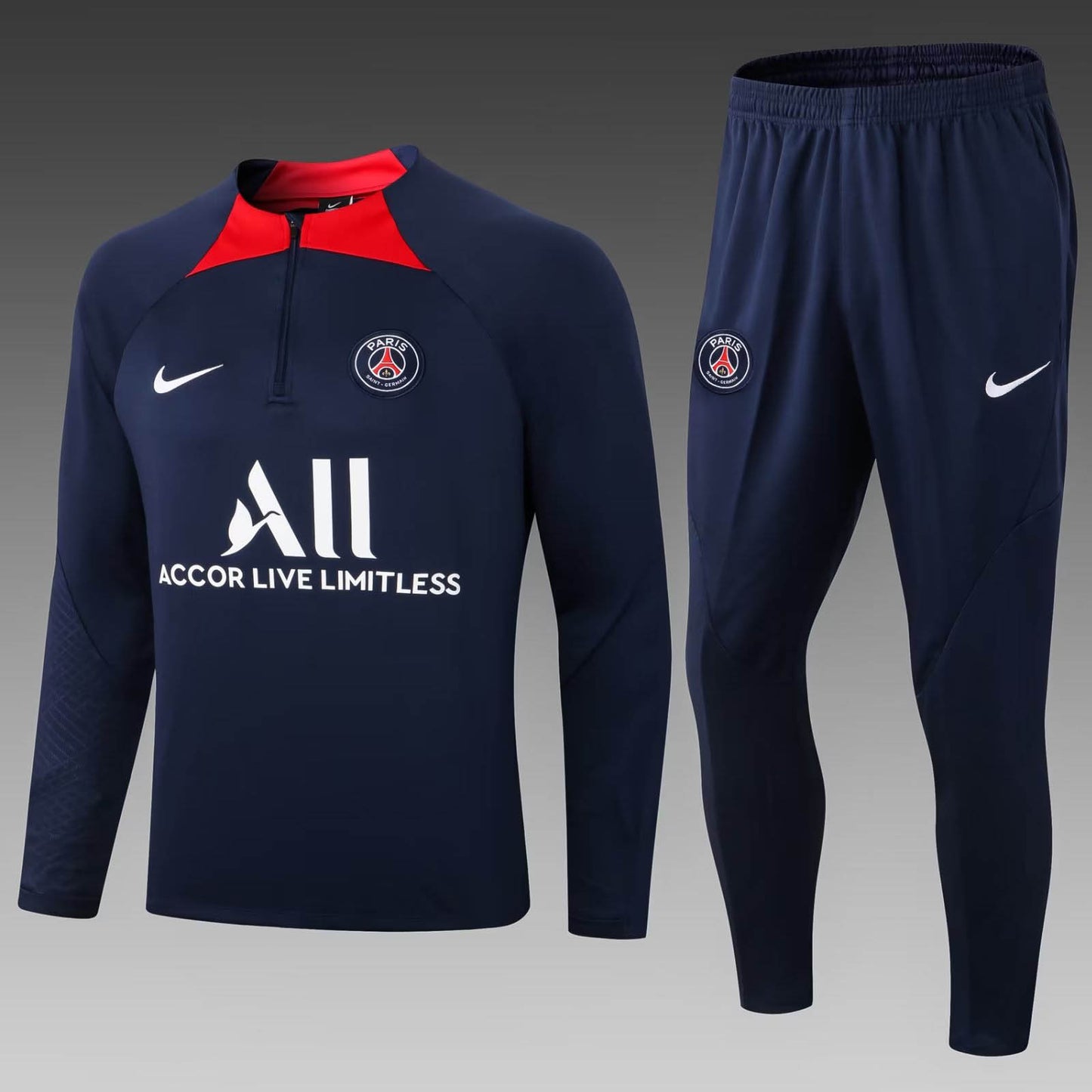 2022/2023 Psg Paris Saint-Germain Half-Pull Training Suit Royal Blue