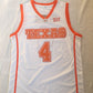 NCAA University of Texas No. 4 Bamba white embroidered jersey