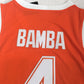 NCAA University of Texas No. 4 Bamba Orange White Embroidered Jersey