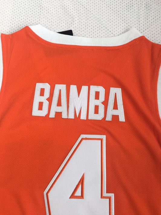 NCAA University of Texas No. 4 Bamba Orange White Embroidered Jersey