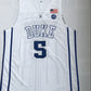 NCAA Duke University No. 5 R.J. Barrett white embroidered jersey