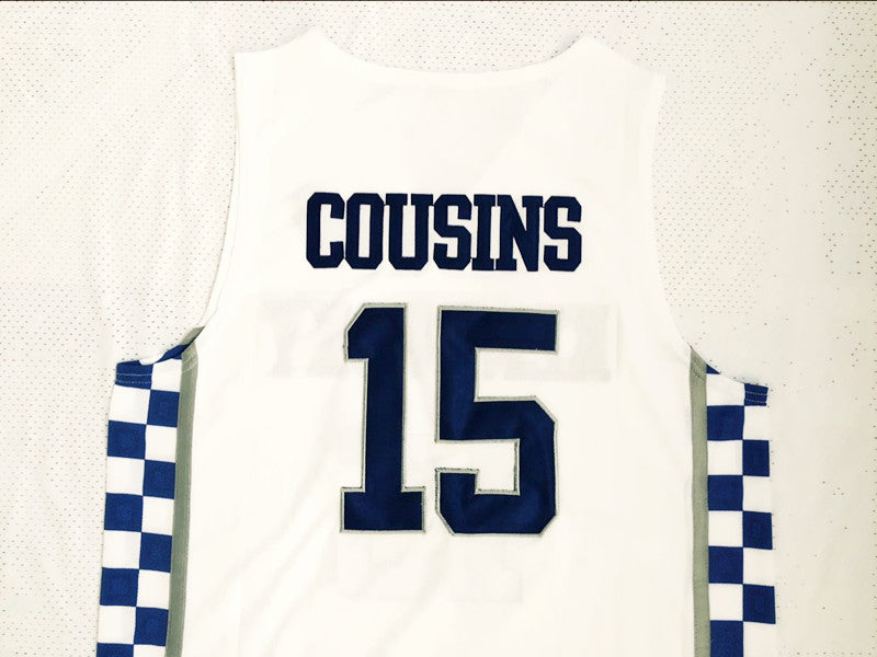 NCAA University of Kentucky No. 15 Cousins white jersey