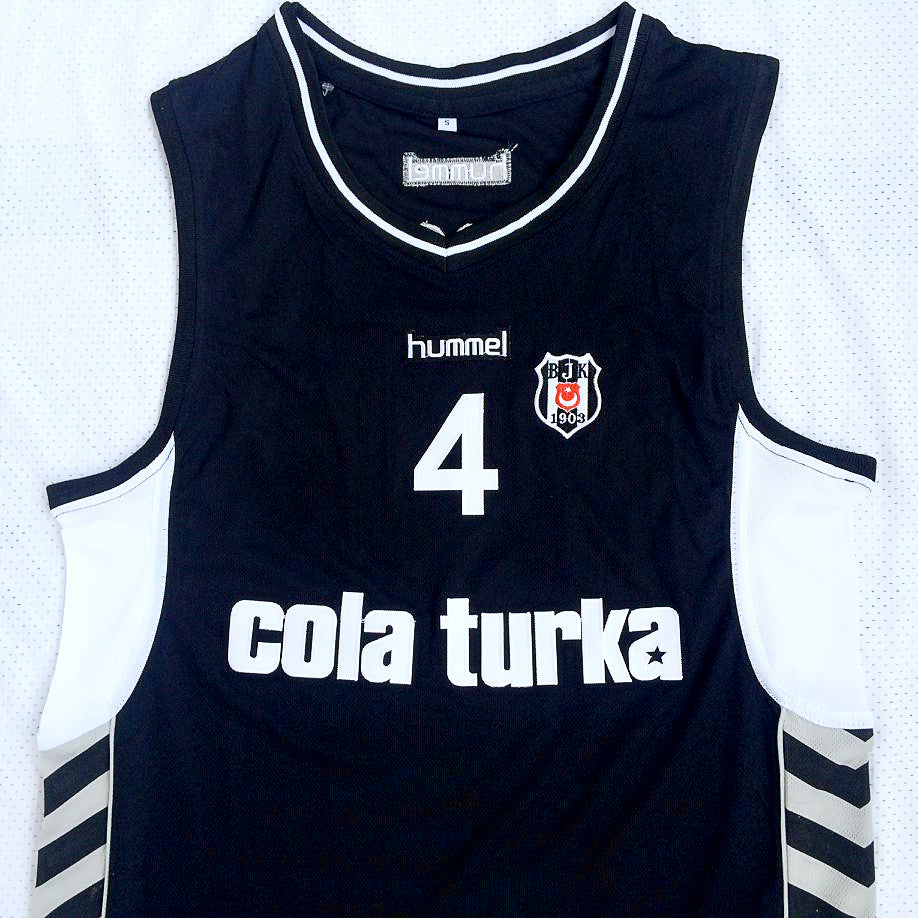 Iverson Turkish League No. 4 Black Embroidered Jersey