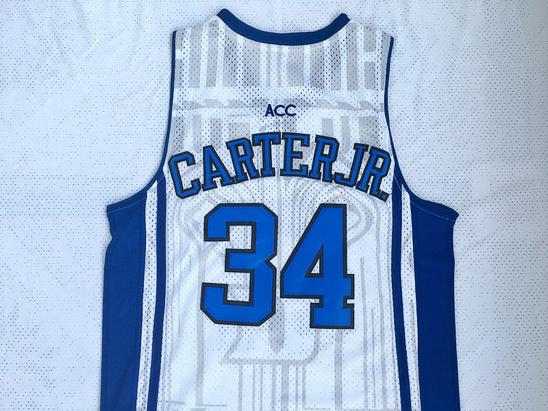 NCAA Duke University No. 34 Wendell Carter white embroidered jersey