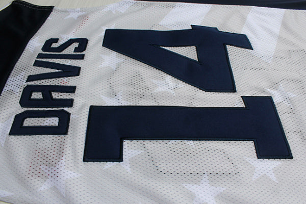 2012 American Dream Team No. 14 Davis White Embroidered Jersey