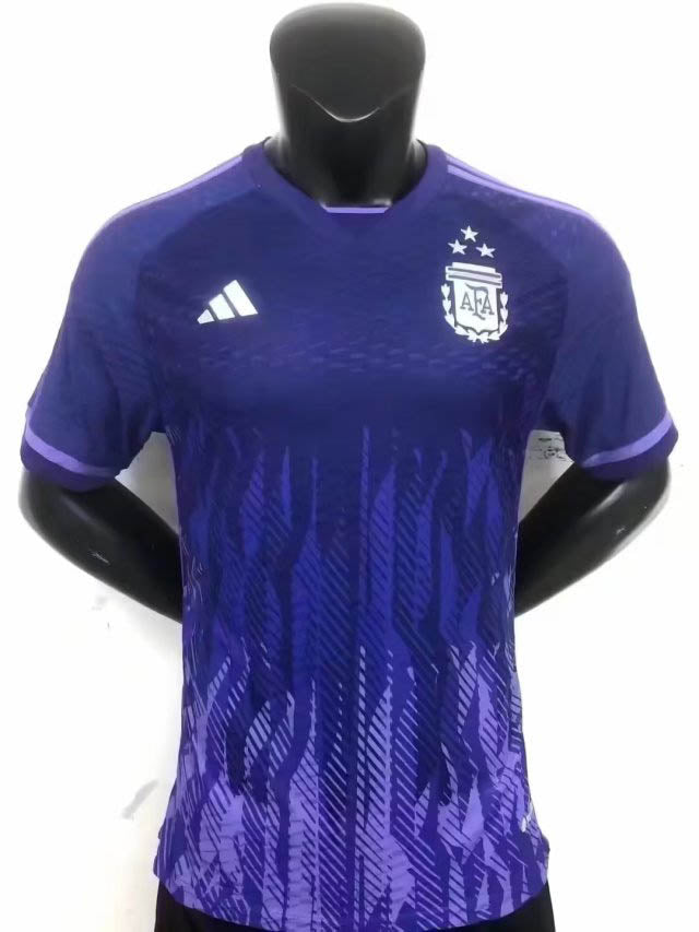 2022 FIFA World Cup Player Version Argentina National Team Away Jersey