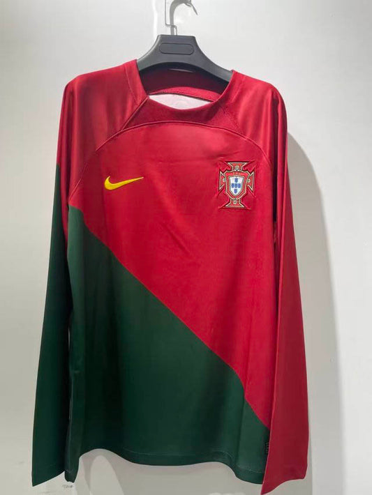 2022 FIFA World Cup Long Sleeves Portugal Home Football Shirt